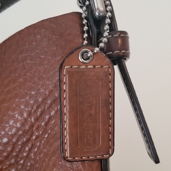 Vintage Tan Leather “Coach” Cross Body Purse - Picture 2 of 3